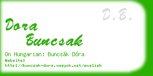 dora buncsak business card