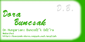 dora buncsak business card